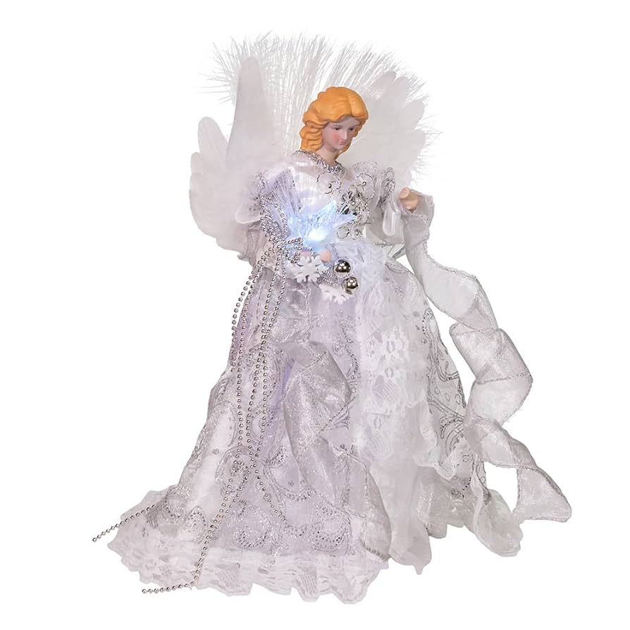 Amazon.com: Kurt Adler CUL Fiber Optic LED Angel Christmas